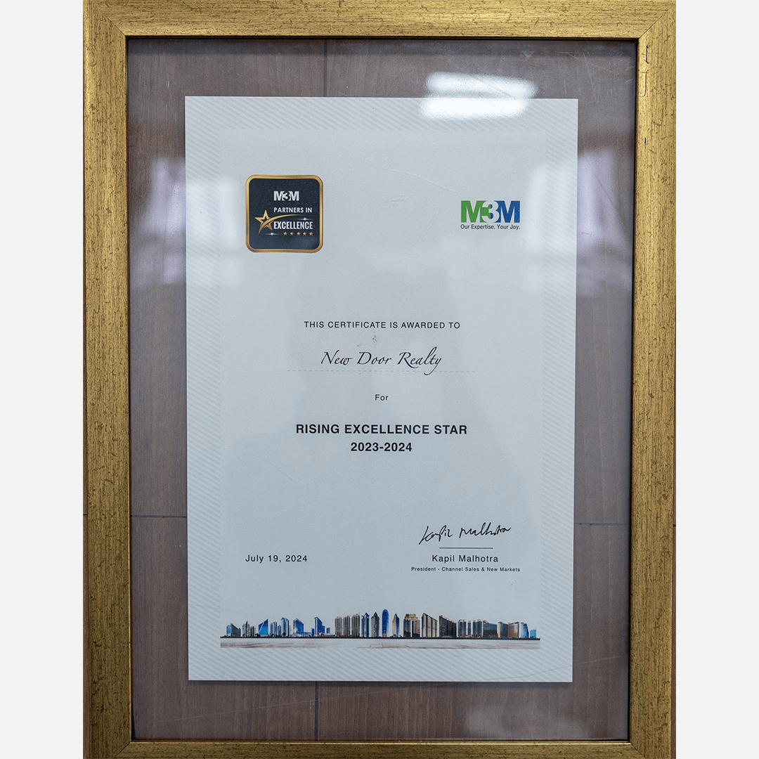 Given by M3M for Rising Excellence Star for FY 2023-2024